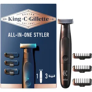 King C. Gillette All-in-One Styler with CenterCut Technology - Cordless, Waterproof, 3 Combs