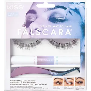 Kiss Falscara Eyelash Starter Kit - Lengthening Wisps for Natural Lash Extension Look
