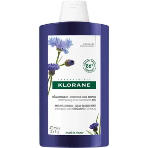Klorane Anti-Yellowing Shampoo with Organic Centaury for Grey and Blond Hair - 250ml