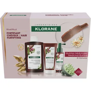 Klorane Christmas Set - Hair Strength - Organic Quinine for Thinning Hair with Shampoo, Conditioner, Serum