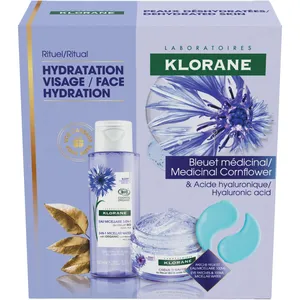 Klorane Christmas Set - Organic Cornflower Face Hydration with Hyaluronic Acid & Gifts