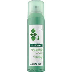 Klorane Oil Absorbing Dry Shampoo with Nettle for Oily Hair - Cleanses Greasy Hair Without Water