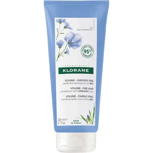 Klorane Organic Flax Conditioner for Fine Hair - Volume Boost, 95% Natural Ingredients