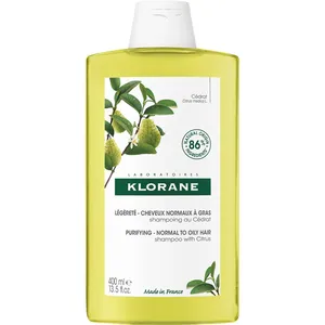 Klorane Purifying Shampoo with Citrus Pulp for Normal to Oily Hair - 86% Natural Ingredients