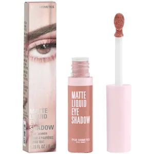 Kylie Cosmetics Matte Liquid Eyeshadow, 12-Hour Wear, Peachy Nude, Transfer & Crease-Proof