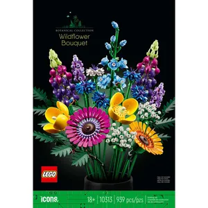 LEGO Icons Wildflower Bouquet 10313 - Build Vibrant Artificial Flowers for Home Décor & Gifts
