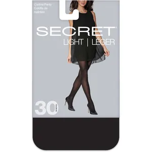 LIGHT TIGHT Semi-Opaque Control Top Tights - 30 Denier, Comfortable Fit in Classic Colors