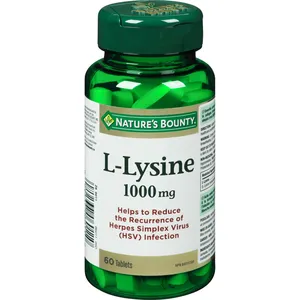 L-Lysine Supplement 1000mg - Supports Collagen Formation & Reduces Herpes Simplex Virus Recurrence