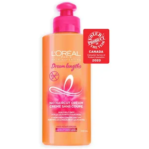 L'Oréal Paris Dream Lengths No Haircut Cream with Keratin & Castor Oil for Thinning, Damaged Hair