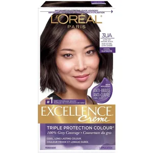 L'OrÃ©al Paris Excellence CrÃ¨me Ultra Ash Dark Brown Hair Color for 100% Grey Coverage