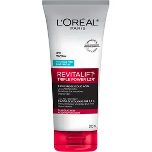 L'Oréal Paris Face Wash Cleanser 3.5% Pure Glycolic Acid for Smoother, Brighter Skin