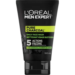 L'Oréal Paris Men's Face Wash with Pure Charcoal & Oak Charcoal for Anti-Imperfection Care