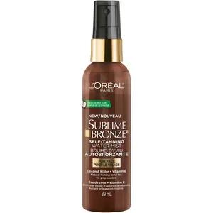 L'Oréal Paris Sublime Bronze Self-Tanning Water Mist, Medium Natural Tan with Coconut Water & Vitamin E