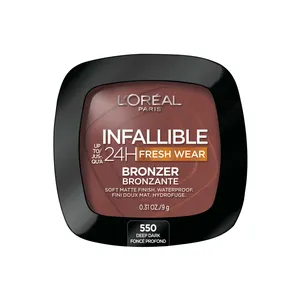 L'Oreal Paris Infallible 24H Soft Matte Longwear Bronzer Deep Dark - Waterproof & Transfer Proof