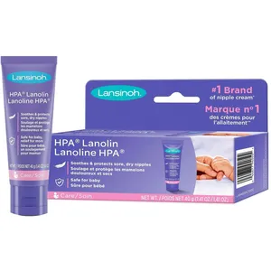 Lansinoh Lanolin Nipple Cream for Sore Nipples - 100% Natural, Clinically Tested, Hypoallergenic