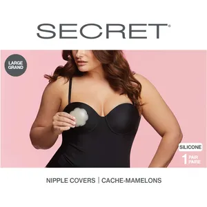 Large Silicone Nipple Covers - Self-Adhesive, Reusable, Chlorine Safe for Natural Look & Comfort