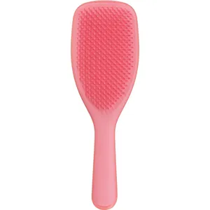 Large Ultimate Detangler Pink Salmon for Thick Curly Hair - Painless Wet & Dry Detangling Brush