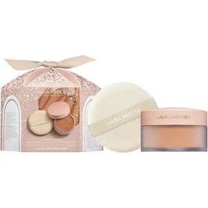 Laura Mercier Divinely Flawless Translucent Loose Setting Powder & Puff - Tone Up - 16 Hour Matte Finish