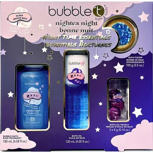 Lavender Night Bath Kit â€“ Luxurious Bubble Bath, Bath Oil, Pearls & Fizzer for Relaxing Sleep Ritual