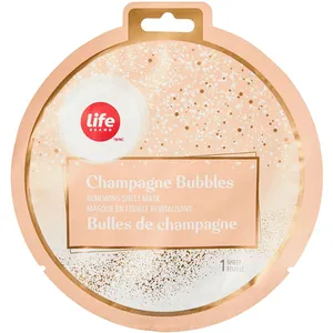 Lb Champagne Bubbles Renewing Sheet Mask with Caviar & Pearl Powder for Youthful Skin