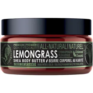 Lemongrass Shea Butter - 100% Unrefined Grade A, Organic Coconut Oil for Sensitive Skin Care