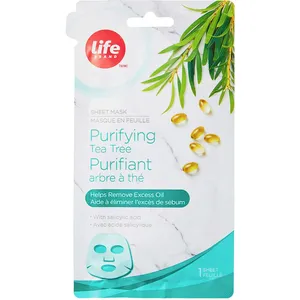 Life Brand Acne Sheet Mask - Purifying Tea Tree, Hypoallergenic & Paraben-Free for Clear Skin