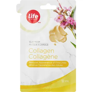 Life Brand Collagen Clay Mask - Hypoallergenic, Paraben-Free, Reduces Fine Lines & Evens Skin Tone
