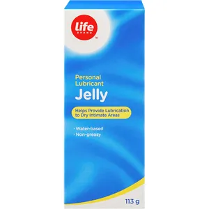 Life Brand Personal Lubricant Jelly - Gentle Formula for Dry Intimate Areas, Condom Compatible