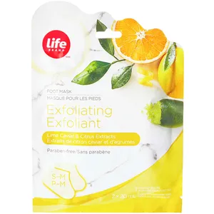 Lime Caviar Exfoliating Foot Masks with Citrus Extracts for Smooth, Soft, and Refreshed Feet