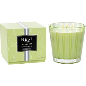 Lime Zest & Matcha 3-Wick Candle â€“ Energizing Scent with Green Tea, Clary Sage, and Bergamot