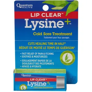 Lipclear Lysine Cold Sore Treatment - Natural Relief for Pain & Itching, Soothes & Moisturizes
