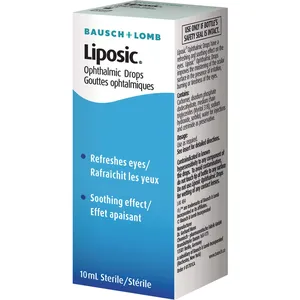 Liposic Ophthalmic Drops - Refreshing Eye Relief for Irritation, Burning, and Tiredness - 10ml