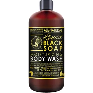 Liquid Black Soap Body Wash - Nourishing Skin Cleanser for All Skin Types, Paraben-Free, 500ml