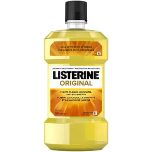 Listerine Original Antiseptic Mouthwash 1L - Kills 99.9% of Germs, Reduces Plaque & Freshens Breath