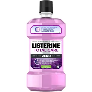 Listerine Total Care Zero Mouthwash 1L - Alcohol-Free, 12-Hour Freshness, Prevents Gingivitis