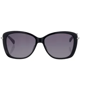 Longchamp Oversize Acetate Sunglasses 616/S in Black with Gray Lenses for Fashionable Style