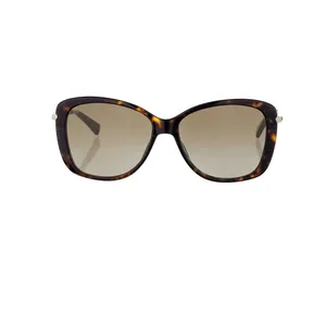 Longchamp Oversize Acetate Sunglasses 616/S in Havana - Stylish Rectangular Frame with Brown Lenses
