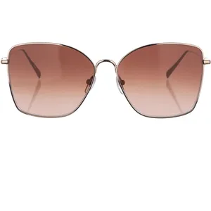 Longchamp Oversize Metal Sunglasses 117/S in Gold - Stylish Rectangular Frame with Brown Gradient Lenses