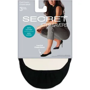 Low Cut Cotton Footcovers - 3 Pairs, ONE SIZE, Soft & Breathable, Perfect for Everyday Comfort