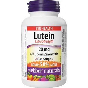Lutein Extra Strength 20 mg with 3.5 mg Zeaxanthin for Eye Health and Antioxidant Protection