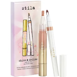 Luxurious Stila Nude Lip Duo: Calligraphy Lip Stain in Hillary & Plumping Gloss in Honey
