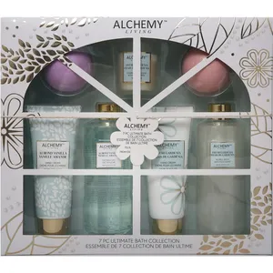 Luxury Alchemy Living Gift Set - 2pc Fizz 110g, 50g Candle, Hand Cream & Body Wash Collection