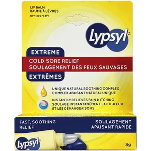 Lypsyl Extreme Cold Sore Relief with Natural Soothing Complex - 0.7% L-Menthol, 12g