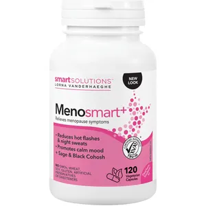 MENOsmart Plus with Sage - Menopause Relief, Hot Flashes, Night Sweats, Vegan-Friendly, Non-GMO