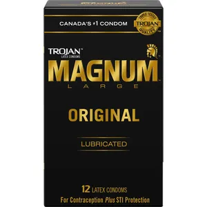 Magnum Original Large Size Lubricated Condoms - Extra Comfort & Sensitivity for Enhanced Pleasure
