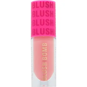 Makeup Revolution Blush Bomb Cream - Peach Filter, Lightweight Cheek Tint for Dewy Sunkissed Finish
