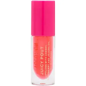 Makeup Revolution Juicy Pout Grapefruit - High-Shine Lip Gloss with Cherry & Raspberry Hydration