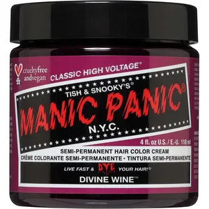Manic Panic Divine Wine Semi-Permanent Hair Color Cream - Vegan & Cruelty-Free Hair Dye