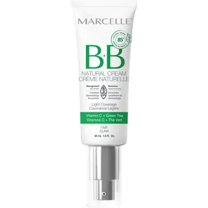 Marcelle BB Natural Cream Fair - Lightweight Hydrating Complexion-Enhancer with 85% Natural Ingredients
