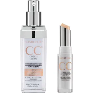 Marcelle CC Cream SPF 35 & CC Concealer Light to Medium Duo for Perfect Glow and Skin Correction